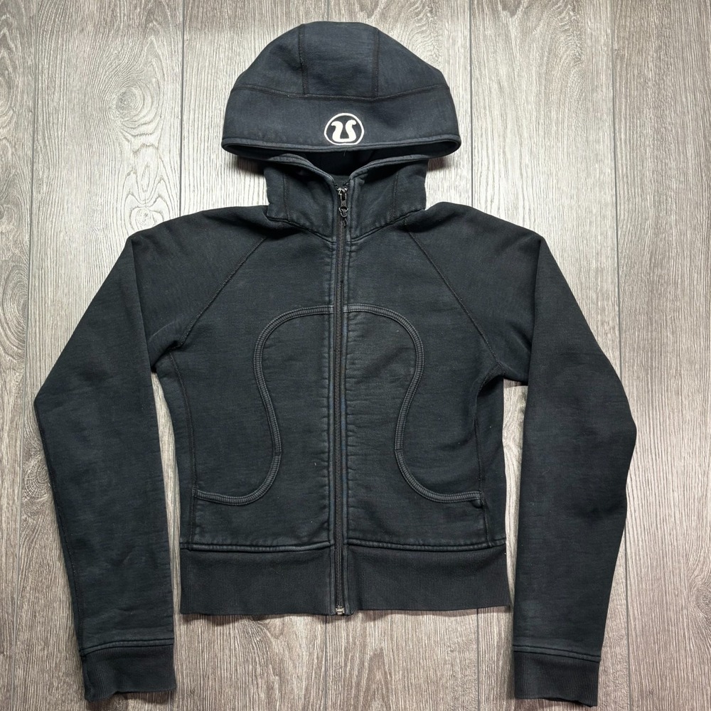 Lululemon Hoodie Womens Small 2 Black Scuba Special Edition Full Zip - Picture 1 of 8